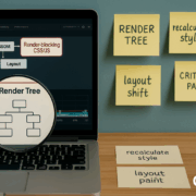 Ce rol are render tree-ul în apariția blocajelor de redare și cum îl optimizezi?