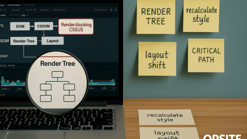 Ce rol are render tree-ul în apariția blocajelor de redare și cum îl optimizezi?