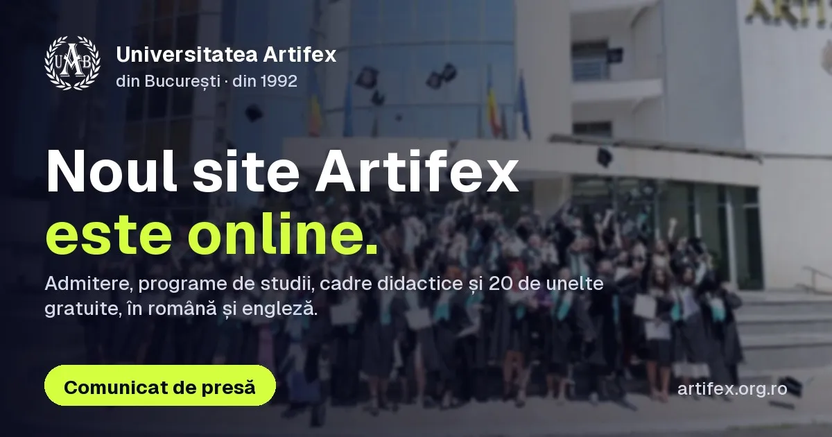 Universitatea ARTIFEX din București – noul website oficial este online
